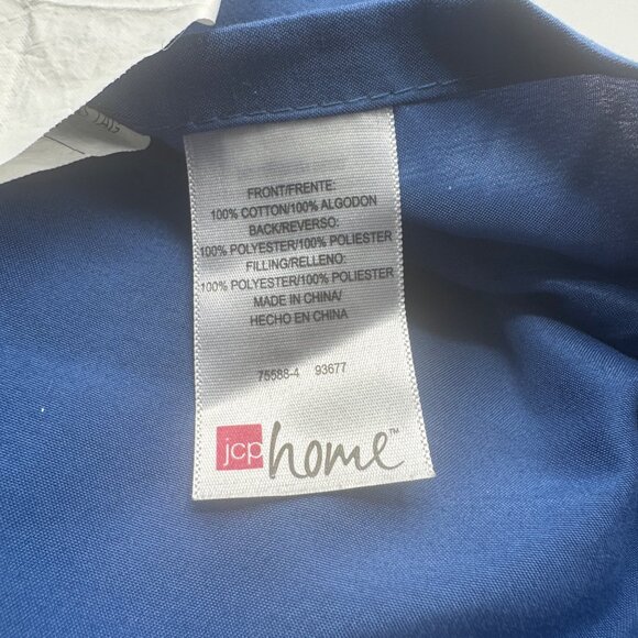 JCP Home King Size Quilt Pillow Sham Multicolor Cotton Polyester Patchwork - Picture 4 of 4